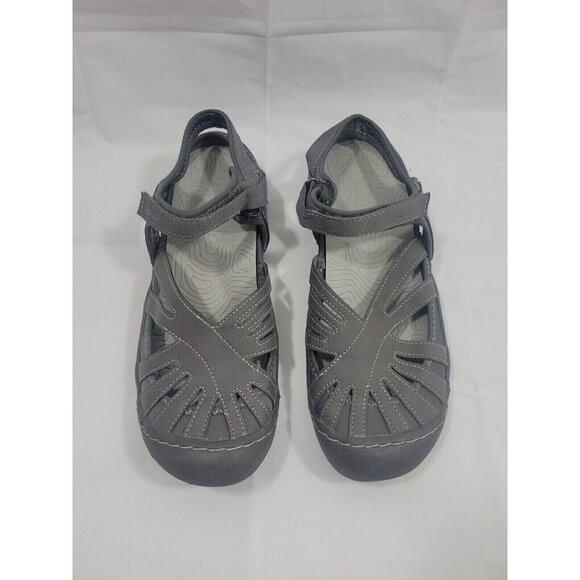 Jambu Shoes - JBU Sport Jambu Poppy Sandals Women Size 9 Gray Mary Jane Outdoor Gorpcore